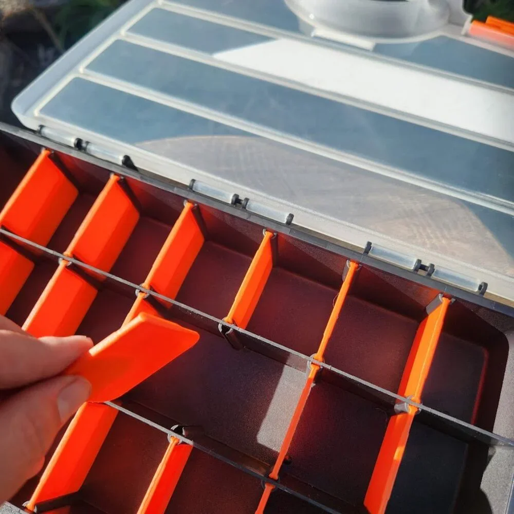 NEW 21 Compartment Plastic Portable Small Parts Organizer Tool Box Divider Divid